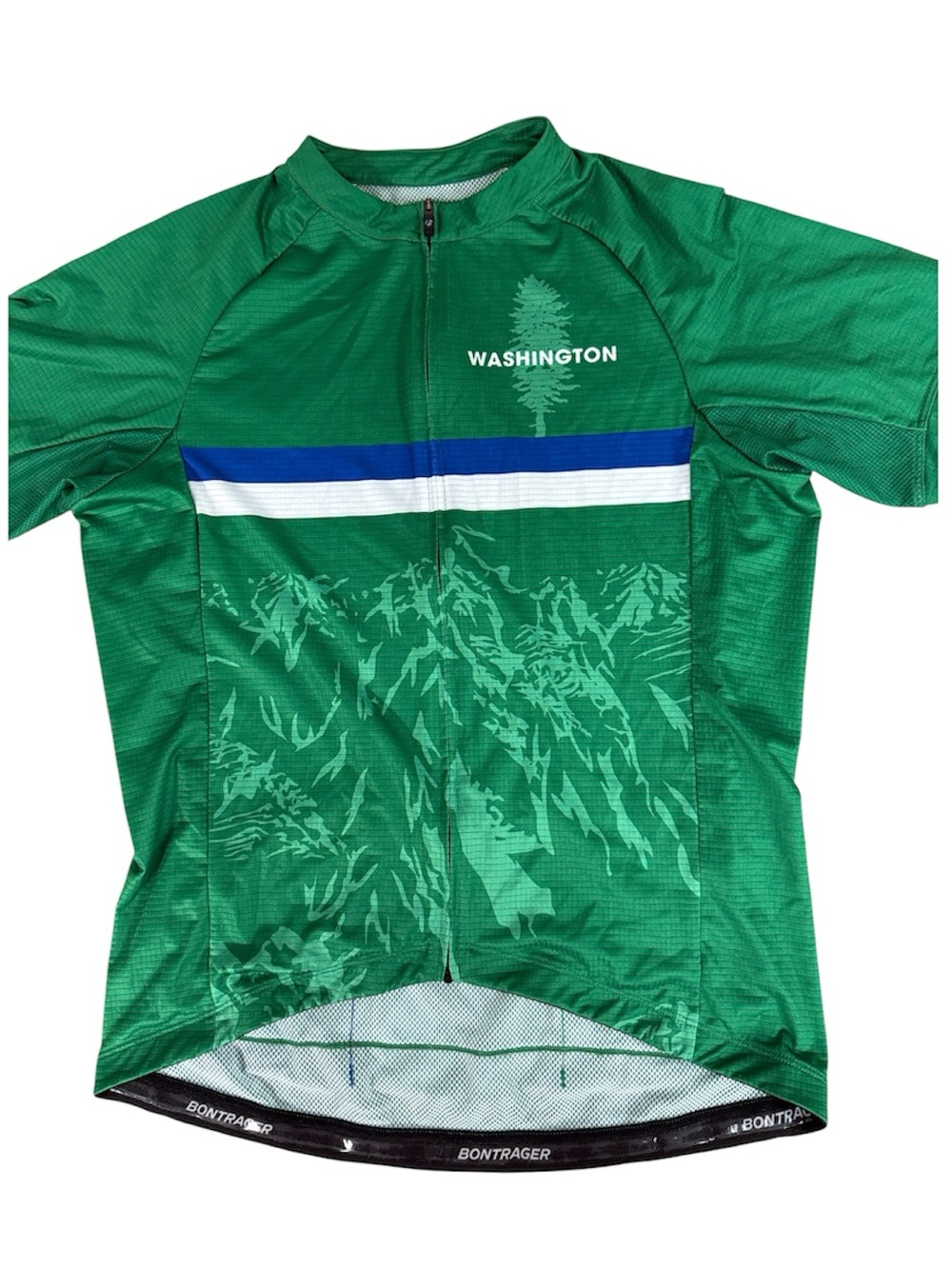 BONTRAGER WASHINGTON STATE SHORT SLEEVE CYCLING JERSEY MOUNTAIN TREE GRAPHIC LG